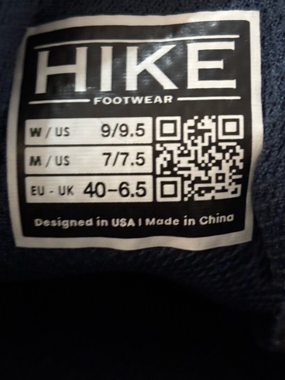 Hike Footwear Navy Mesh Sneakers HF Cloud -Minimalist Slip On Sport Shoes 9/9.5 - Picture 7 of 8